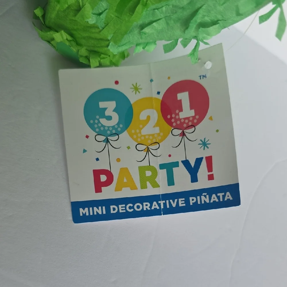 321 Party! Mini Blue & Green Dinosaur Pinata